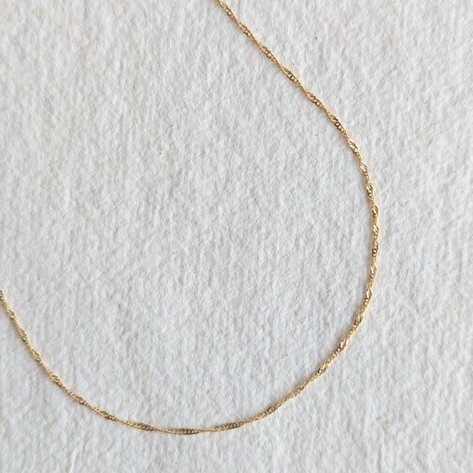 PRELOVED - 18" Twisted Rope Chain 9ct Yellow Gold,