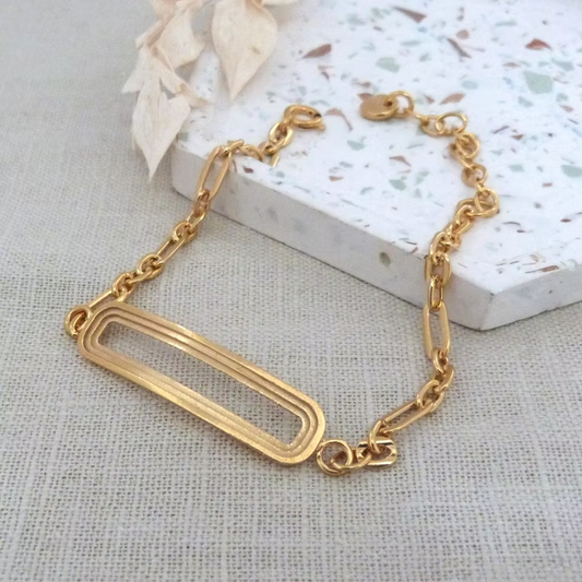 ELIN HORGAN - Thetis oblong Bracelet, Silver