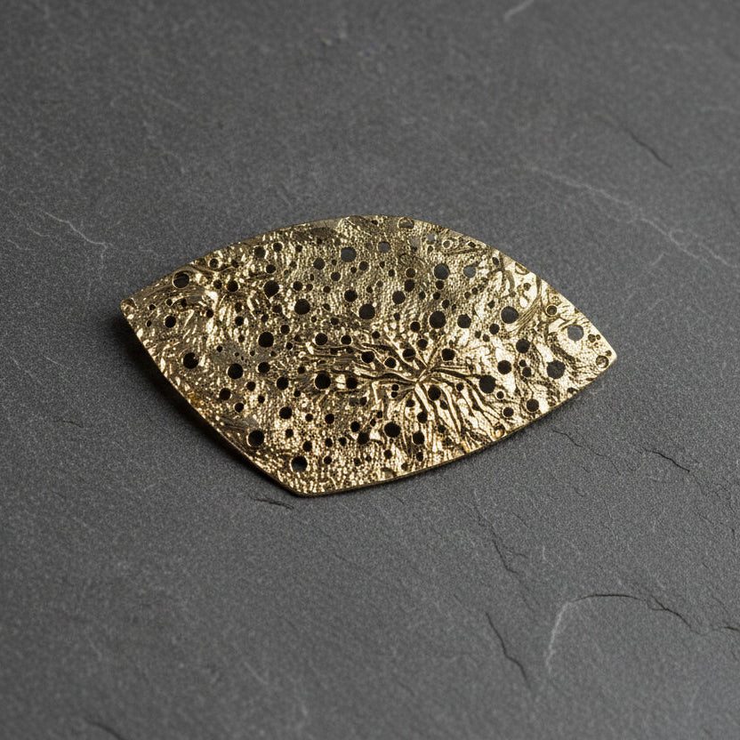 ANNE MORGAN - Erosion Brooch with gold plate