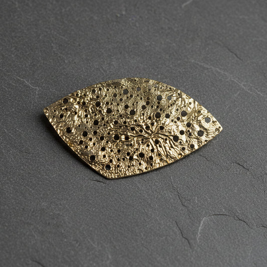 ANNE MORGAN - Erosion Brooch with gold plate