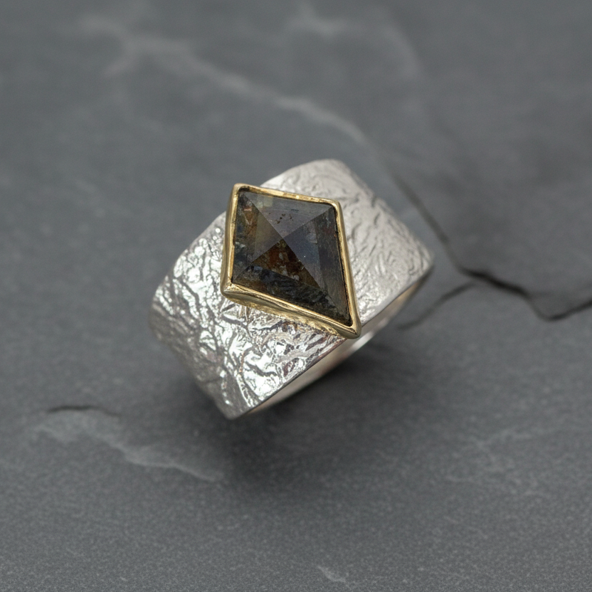 ANNE MORGAN - Luna wedge with Kite Diamond