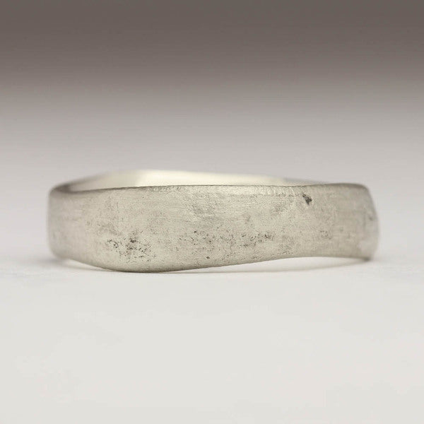 JUSTIN DUANCE - Sandcast  5mm Silver ring