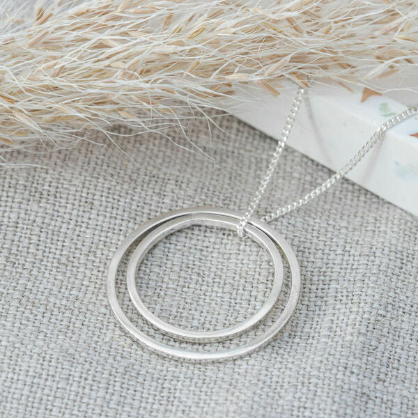 ELIN HORGAN Double circle necklace, silver