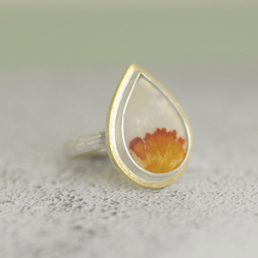 18ct yellow gold Flux Fire ring