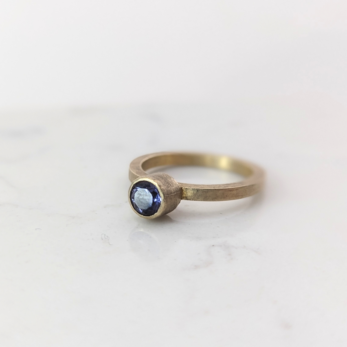 BEA JARENO Iolite 24ct yellow gold plated ring