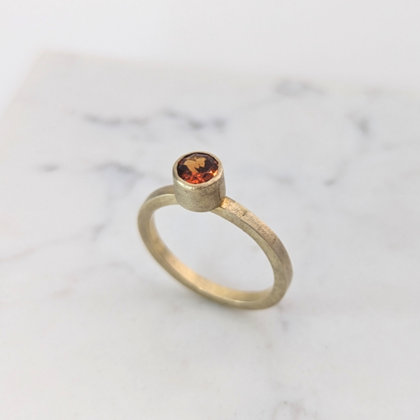 BEA JARENO Madeira citrine 24ct plated ring