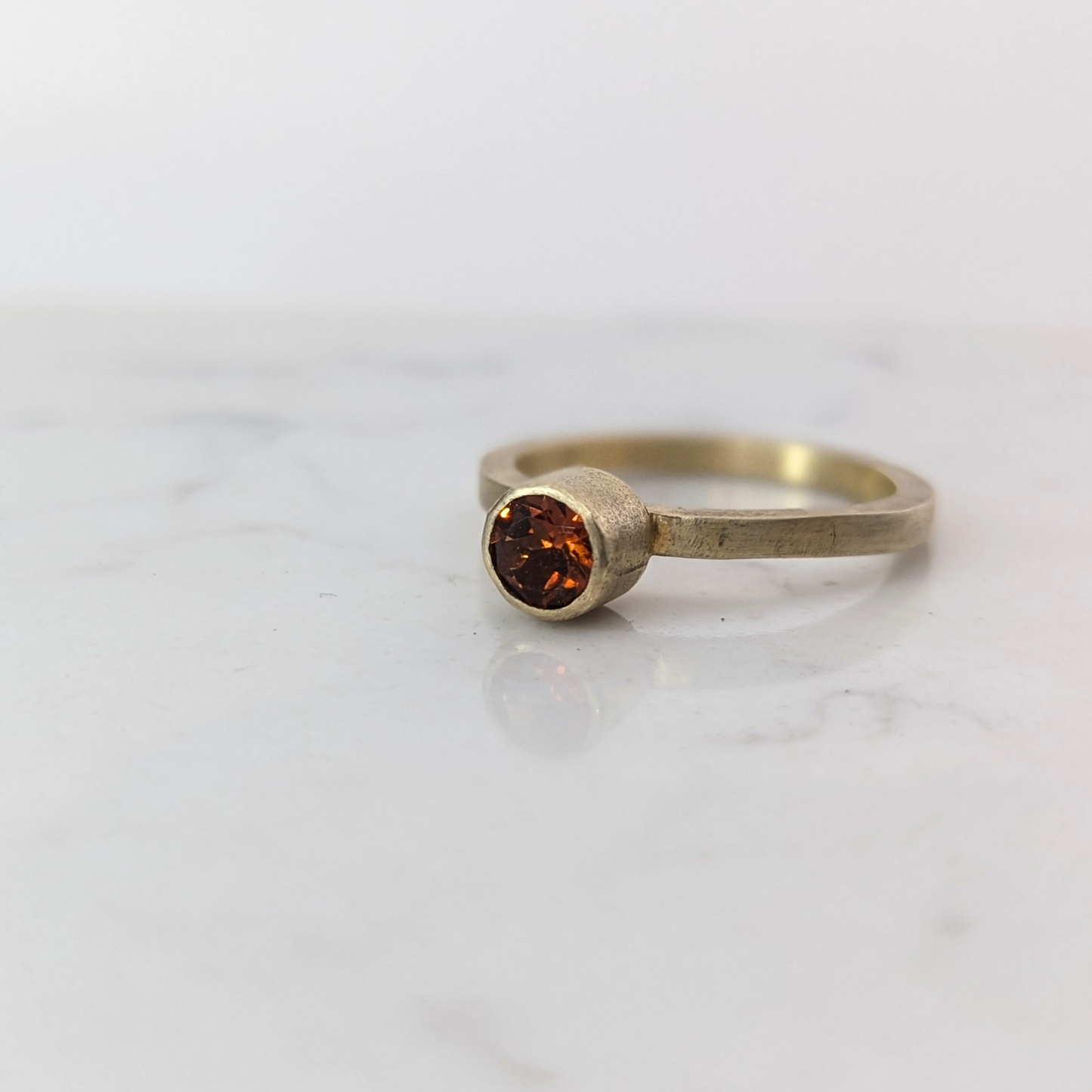 BEA JARENO Madeira citrine 24ct plated ring