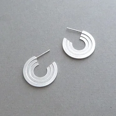 ELIN HORGAN - Vesta hoop earrings, silver