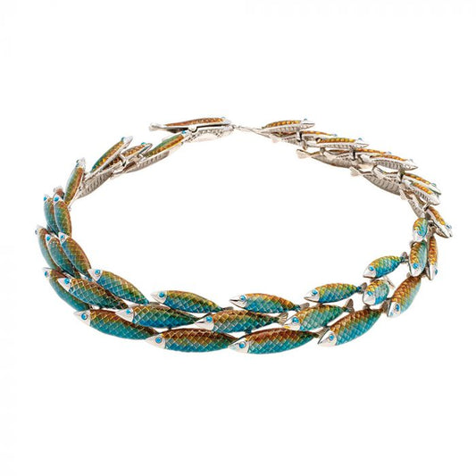 SIMON HARRISON JEWELLERY- Electra Necklace stainless steel green/multi