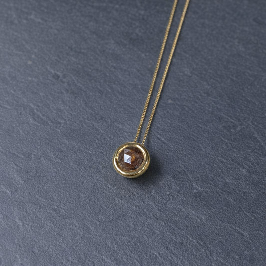 ANNE MORGAN - Brown Rose Cut Diamond Pendant