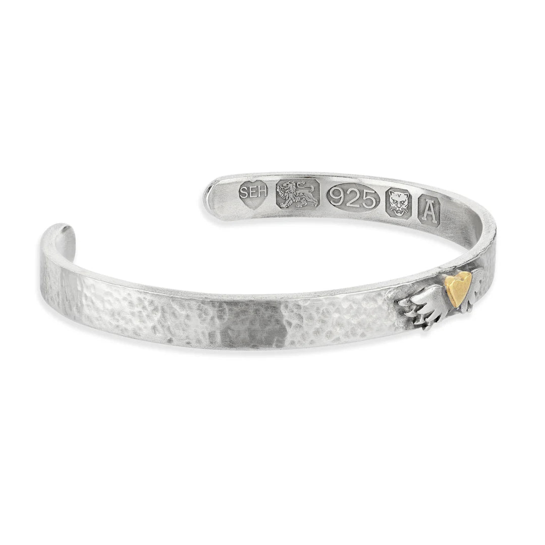 SOPHIE HARLEY - Classic Winged Heart Cuff