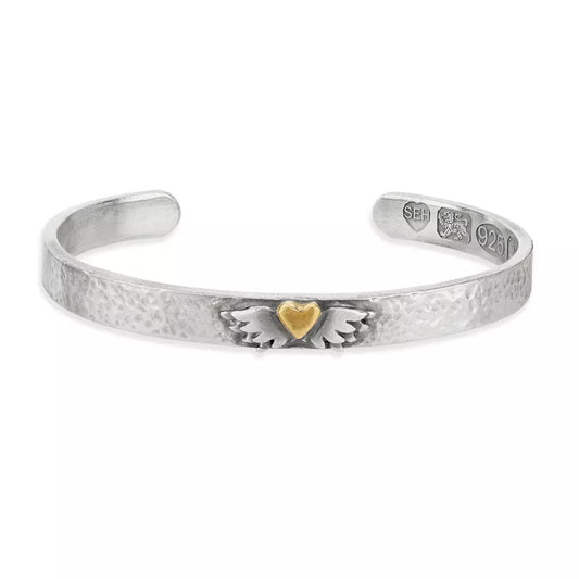 SOPHIE HARLEY - Classic Winged Heart Cuff
