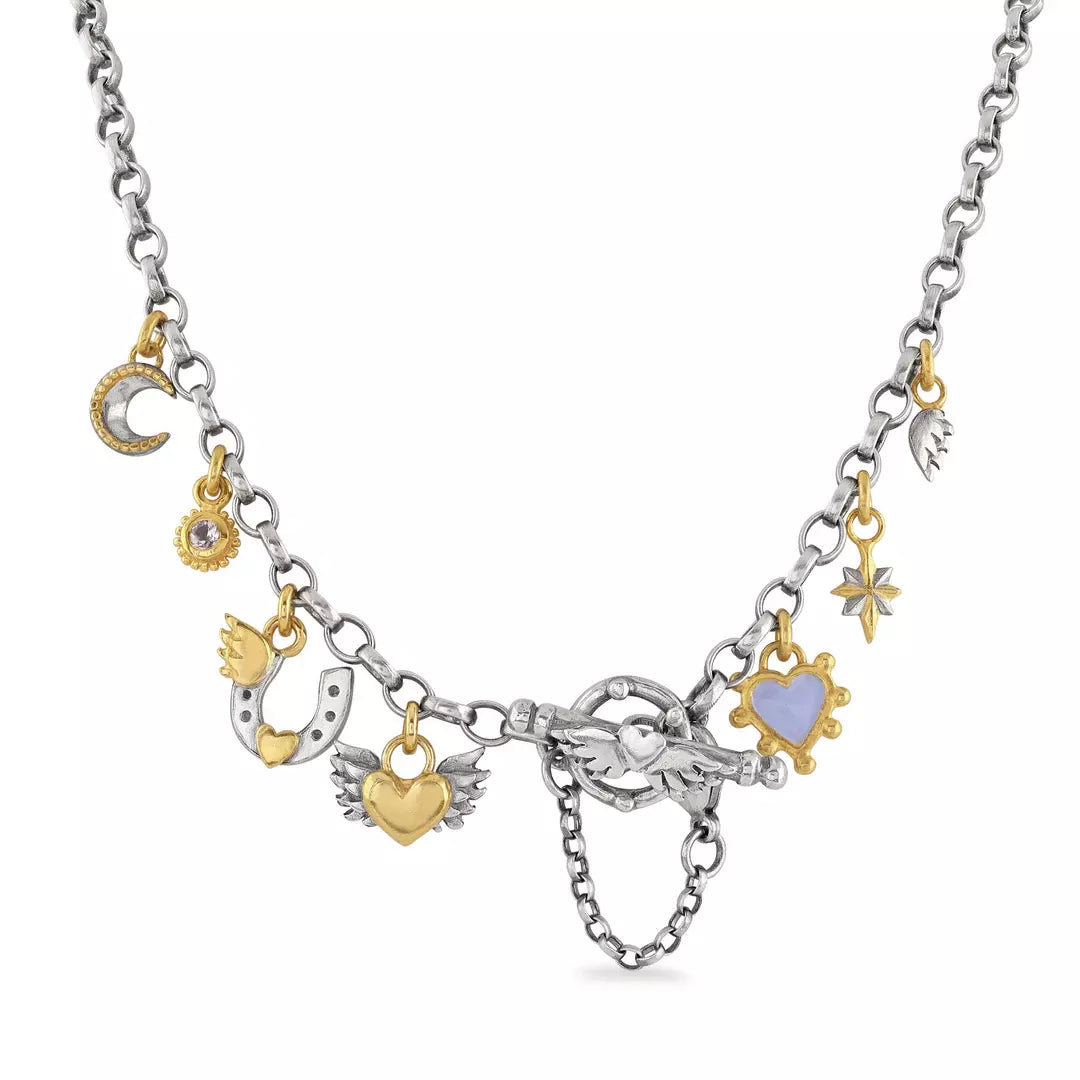 SOPHIE HARLEY - Multi Charm Horseshoe Necklace