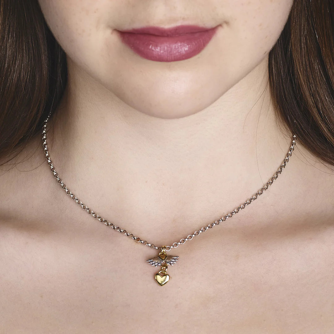 SOPHIE HARLEY - Classic Winged Heart Drop Necklace