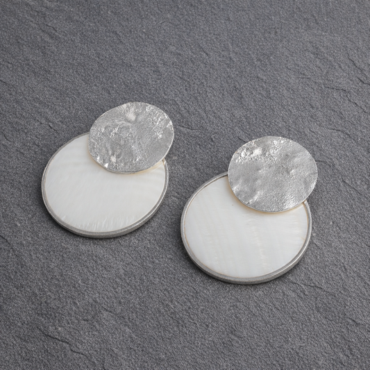 ANNE MORGAN - Seren-Y-Mor mother of pearl earrings