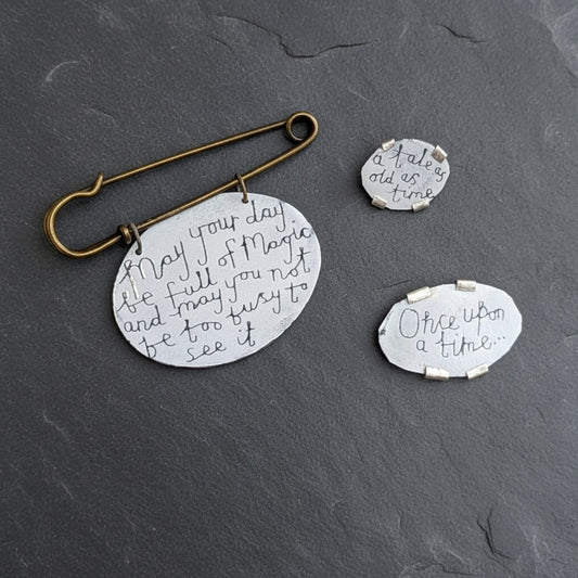 BUDDUG HUMPHREYS - ‘Tale as old as time’ Silver Enamel brooch