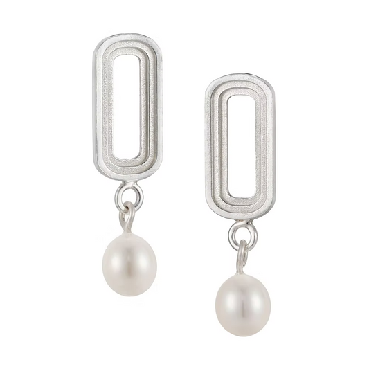 ELIN HORGAN - Pearl Perla Drop Earrings, Silver