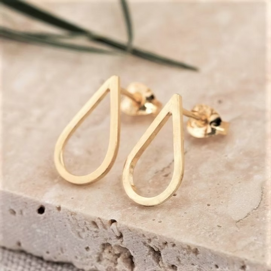 ELIN HORGAN - Small Teardrop Earrings, Gold