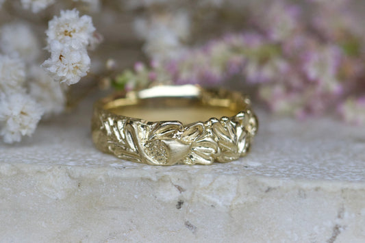 CHARLOTTE ROWENNA - Oak Ring - 9ct Yellow Gold