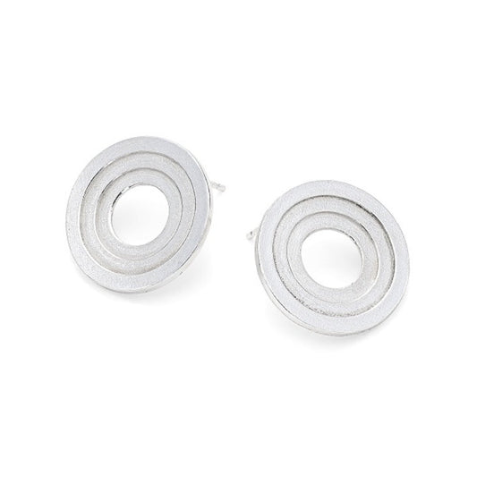ELIN HORGAN - Juno Circle Stud Earrings, Silver