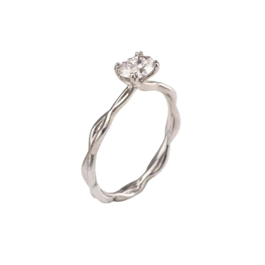 KATHARINE DANIEL - Platinum and Canadian oval diamond solitaire ring