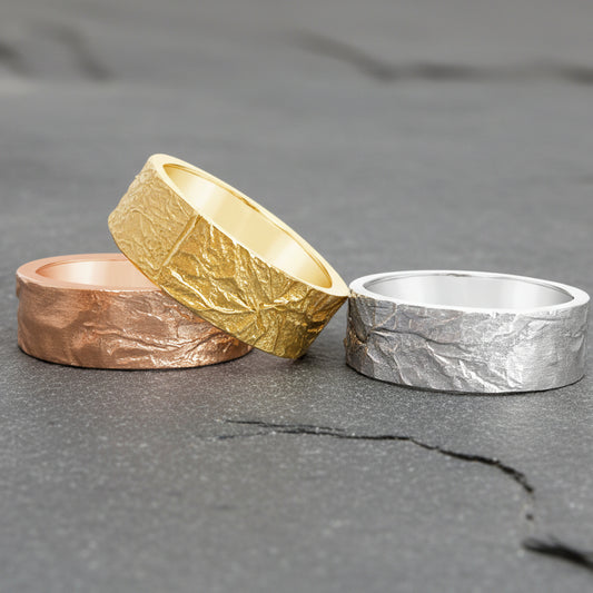 ANNE MORGAN - 'Rebecca' - reticulated silver band