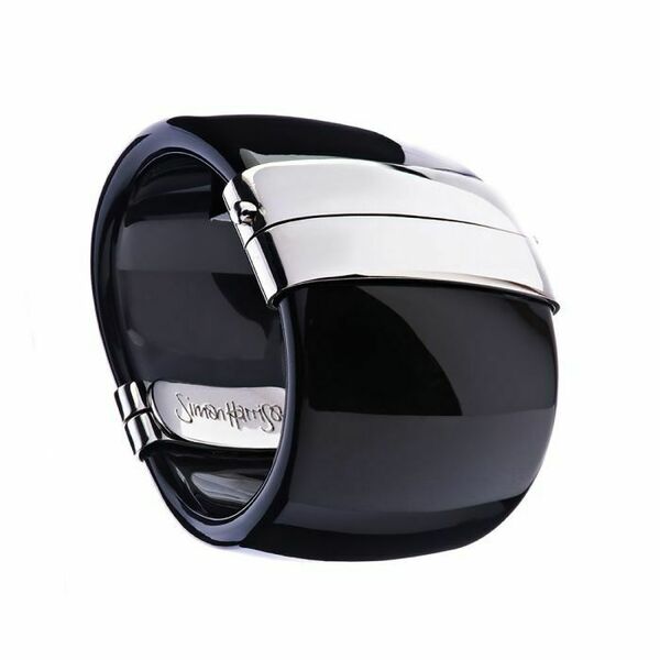SIMON HARRISON JEWELLERY - Black Stainless Steel Bangle XL